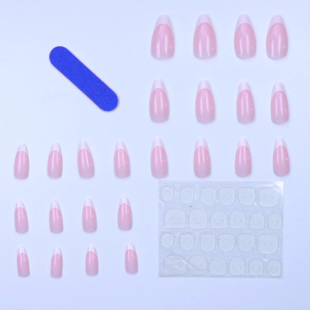 Glossy Soft Gel French Nail Tips