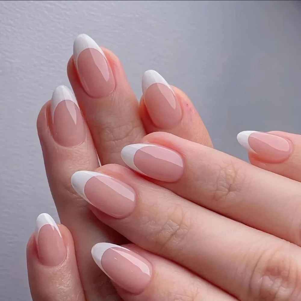 Glossy Soft Gel French Nail Tips