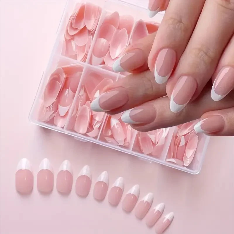 Glossy Soft Gel French Nail Tips